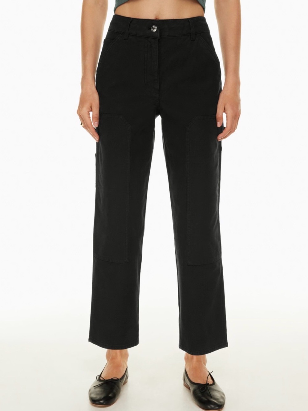 Wilfred Black Straight-Leg Utility Pants
